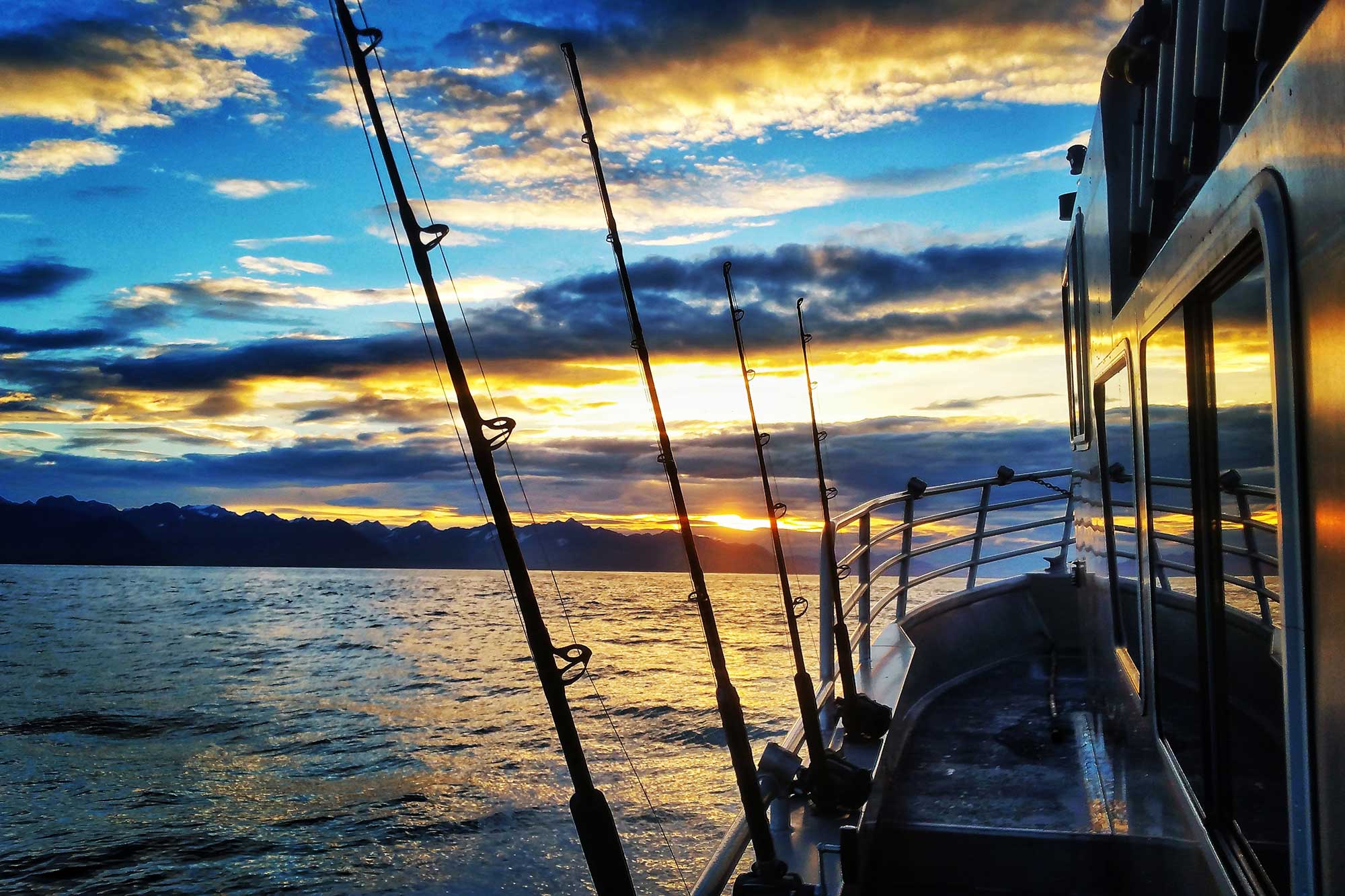 fishing boat sunset